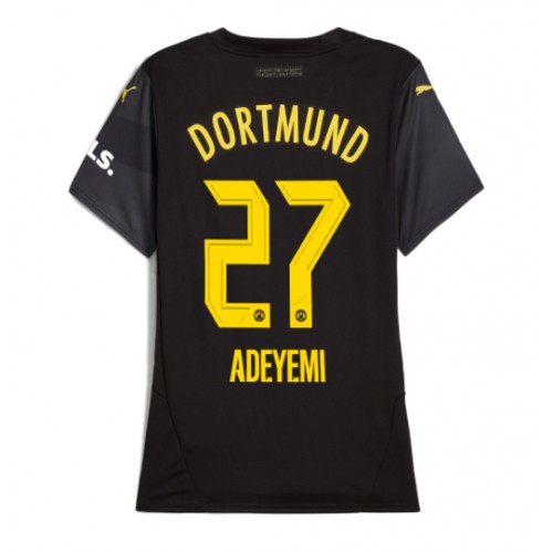 Fotballdrakt Dame Borussia Dortmund Karim Adeyemi #27 Bortedrakt 2024-25 Kortermet